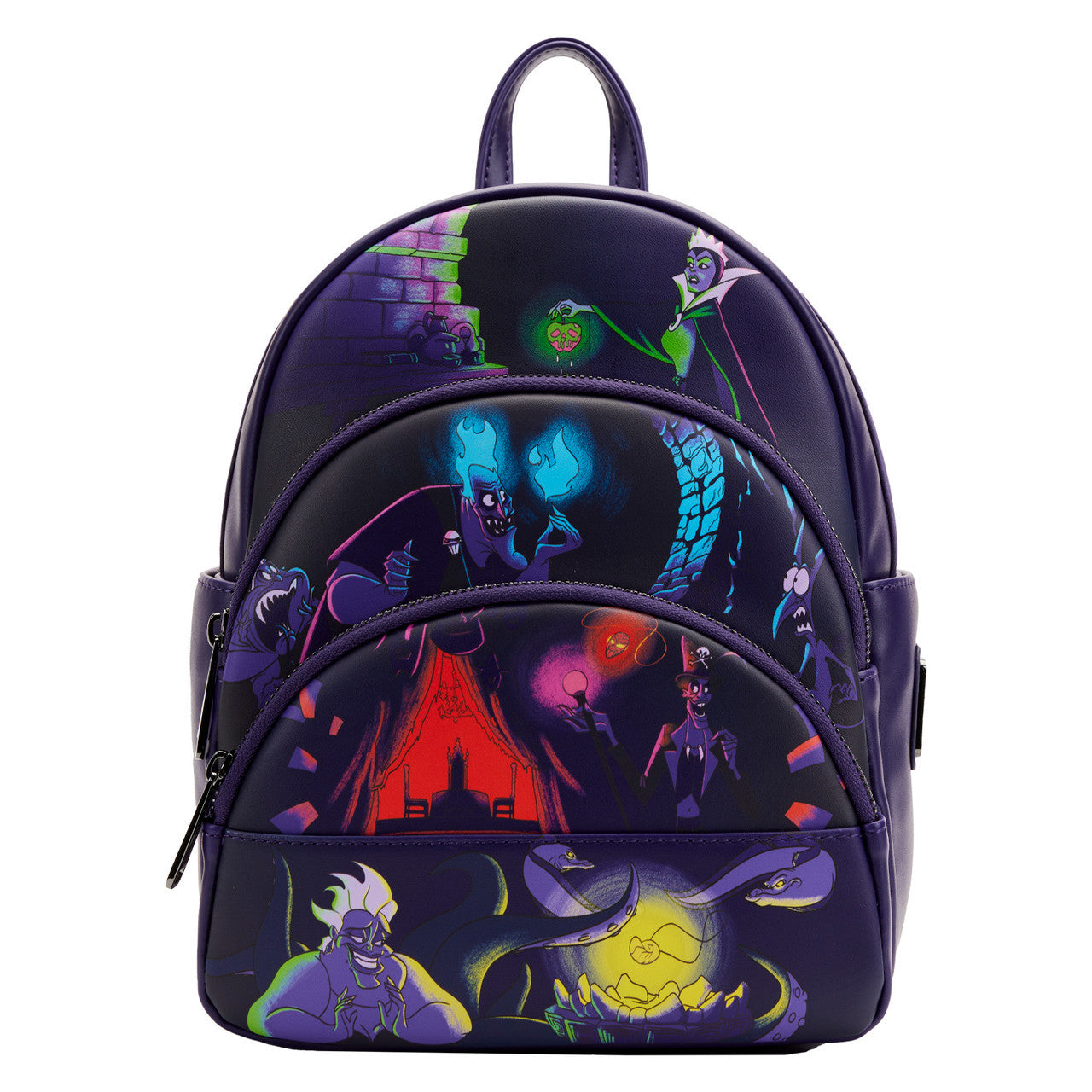 Loungefly: Disney Villains - Triple Pocket Glow in the Dark Mini Backpack - CONFIDENTIAL ENG Merchandising - flash vidéo