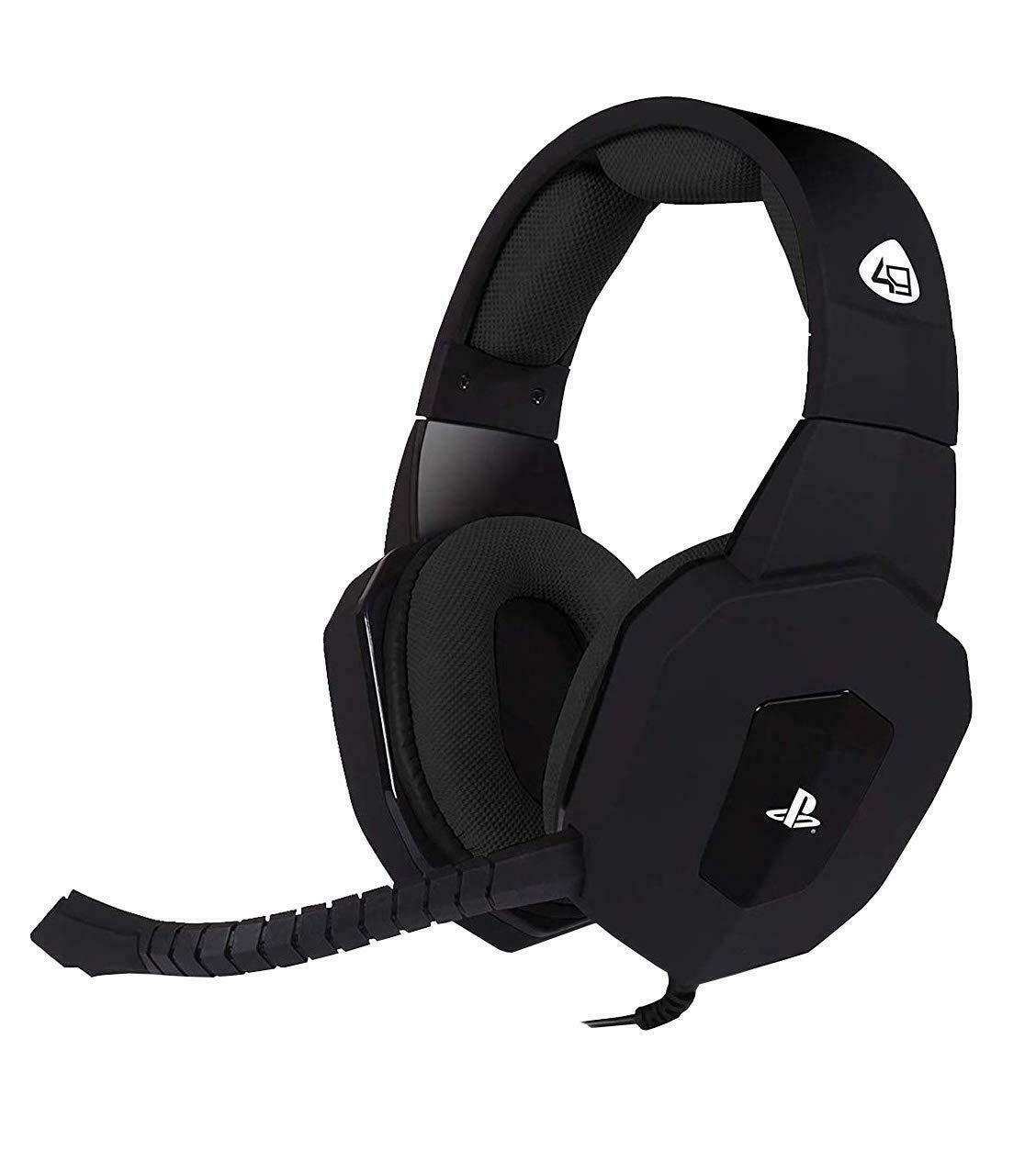 4Gamers - Casque de jeu stéréo filaire PRO 4-80 Noir pour PS5 et PS4 - flash vidéo