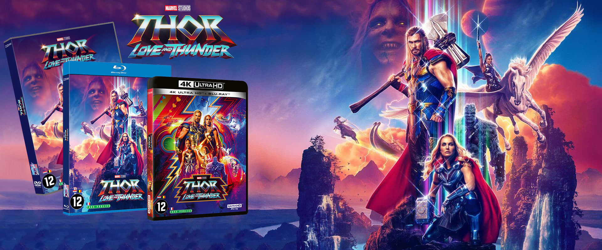 Thor Love and thunder disponible en DVD, Blu-Ray et 4K UHD