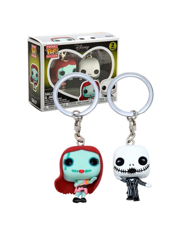Funko Pocket Pop! Keychain 2-Pack: The Nightmare Before Christmas - Holiday Jack & Sally - flash vidéo
