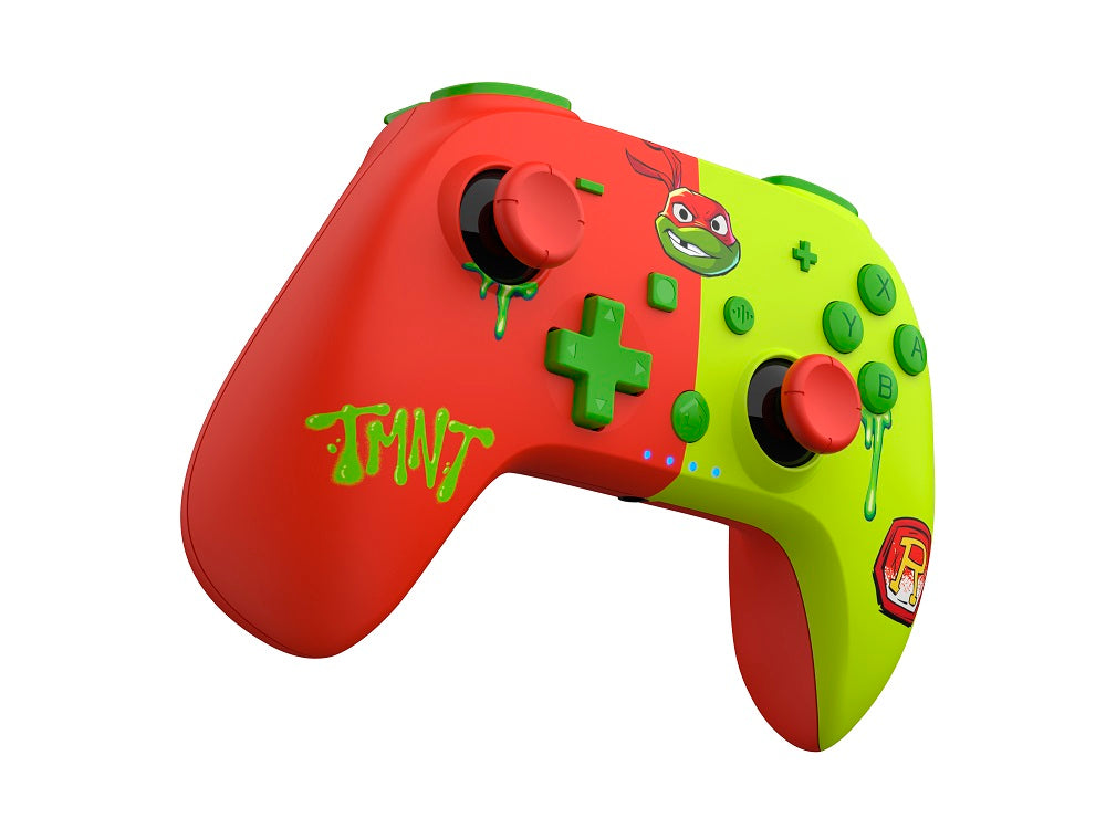 DragonShock - Manette sans fil Bluetooth PopTop+ TMNT Cowabunga Raphael pour Switch, Switch 2, PC et Mobile