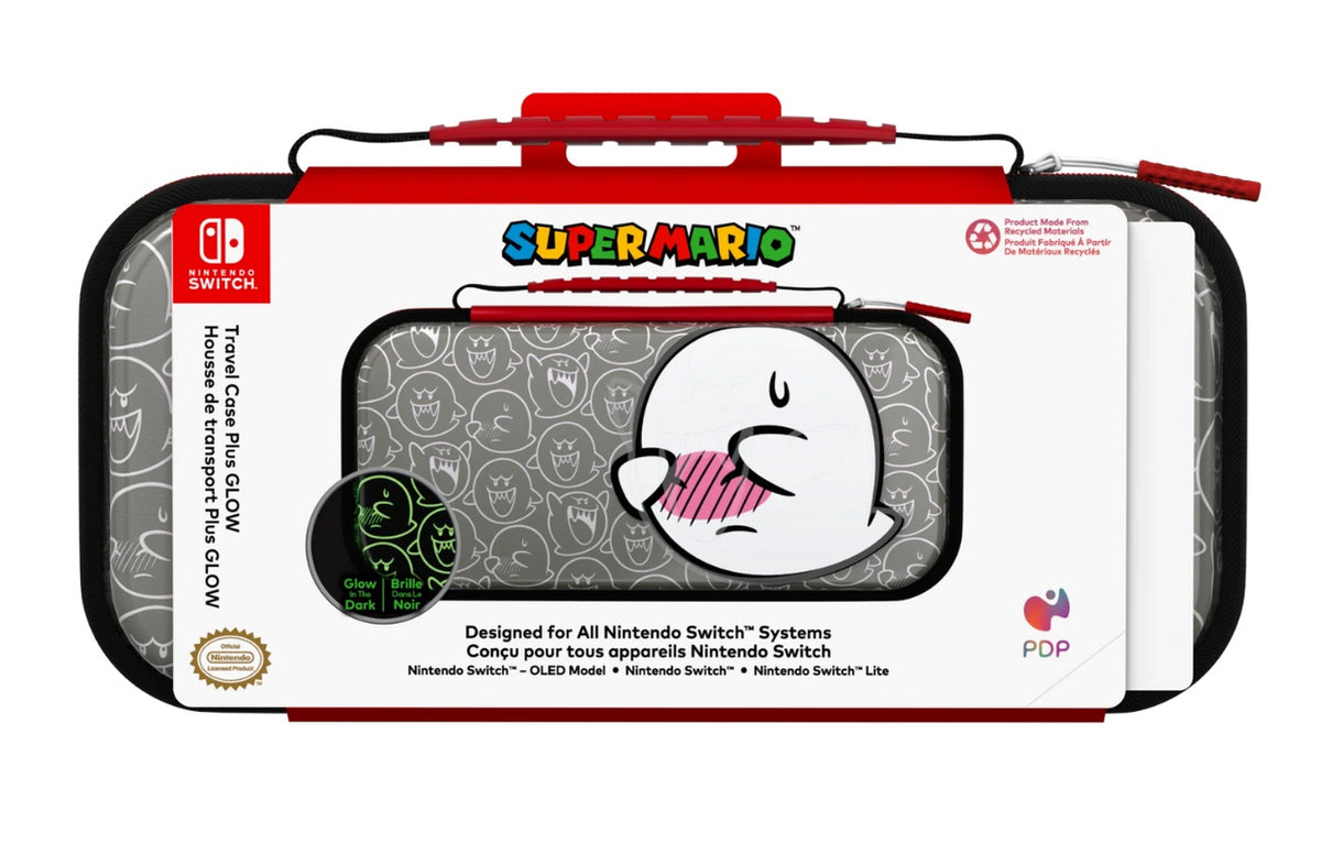 PDP - Étui de voyage Plus Glow Boo pour Nintendo Switch, Switch Lite et Switch Modèle OLED