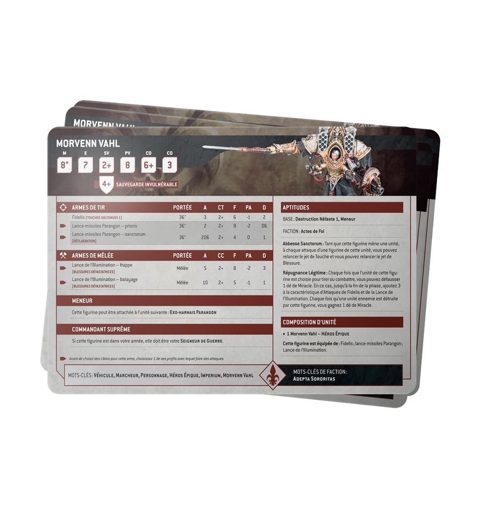CARTES TECHNIQUES: ADEPTA SORORITAS (FRA - flash vidéo