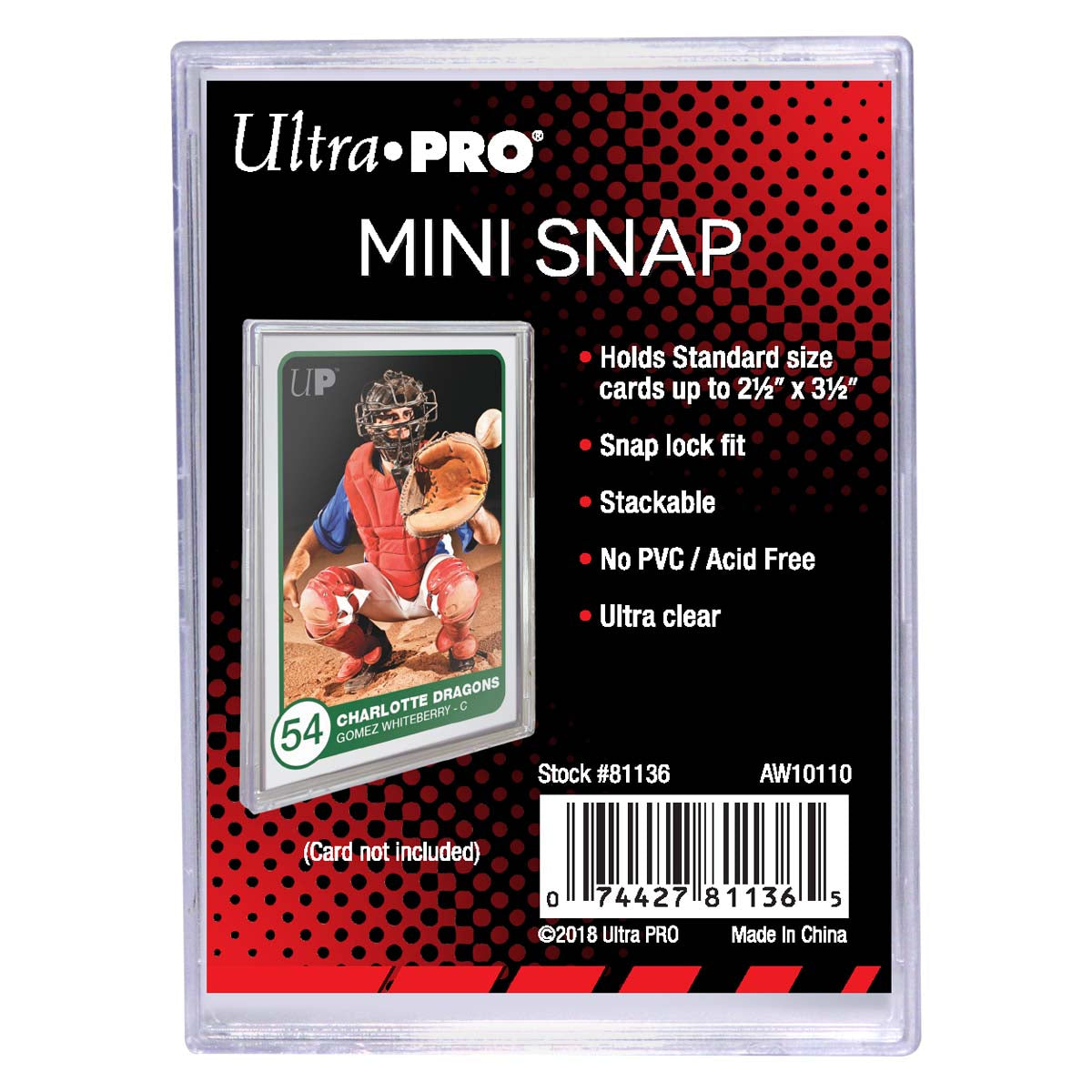 Ultra Pro - Mini porte-carte à fermeture à pression
