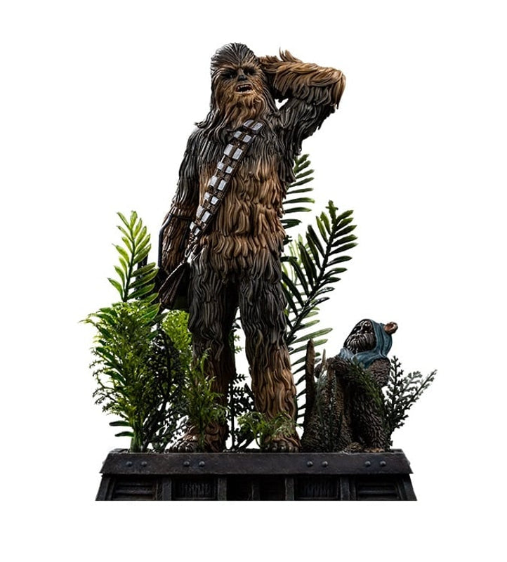 Iron Studios - Art Scale 1/10 - Star Wars: Episode VI - Le Retour du Jedi - Chewbacca et Tokkat Statue 22cm