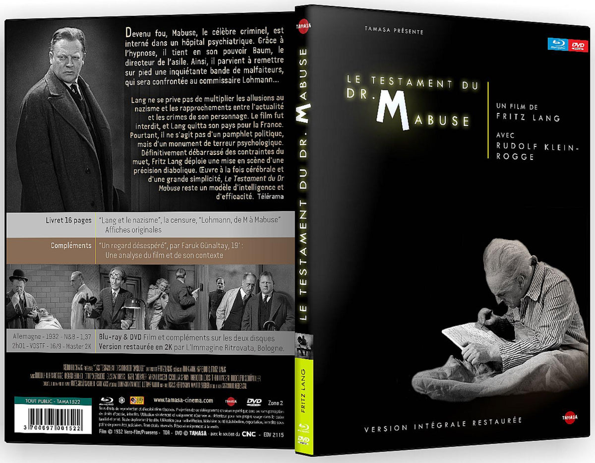 Le Testament du Dr. Mabuse [Blu-ray]