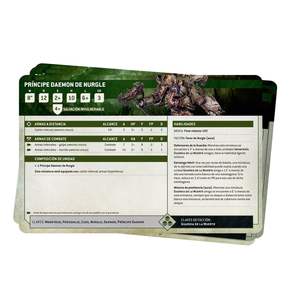 Tarjetas de datos: Guardia de la Muerte