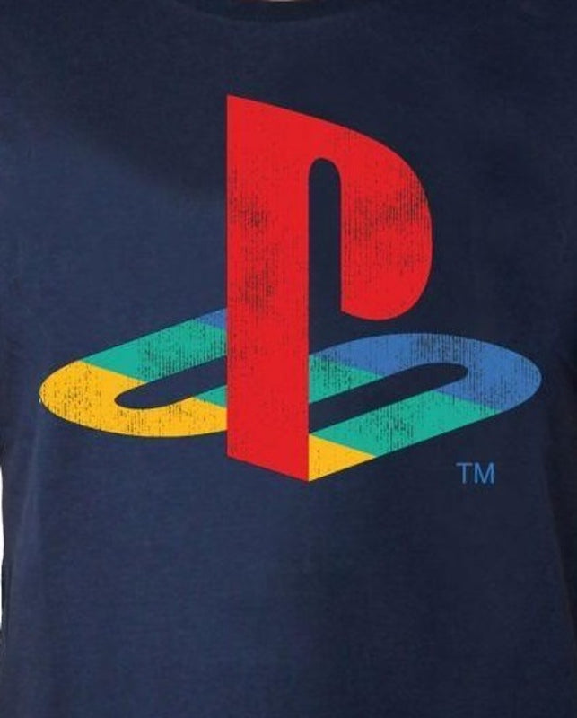 Playstation Logo Navy Blue T-Shirt S