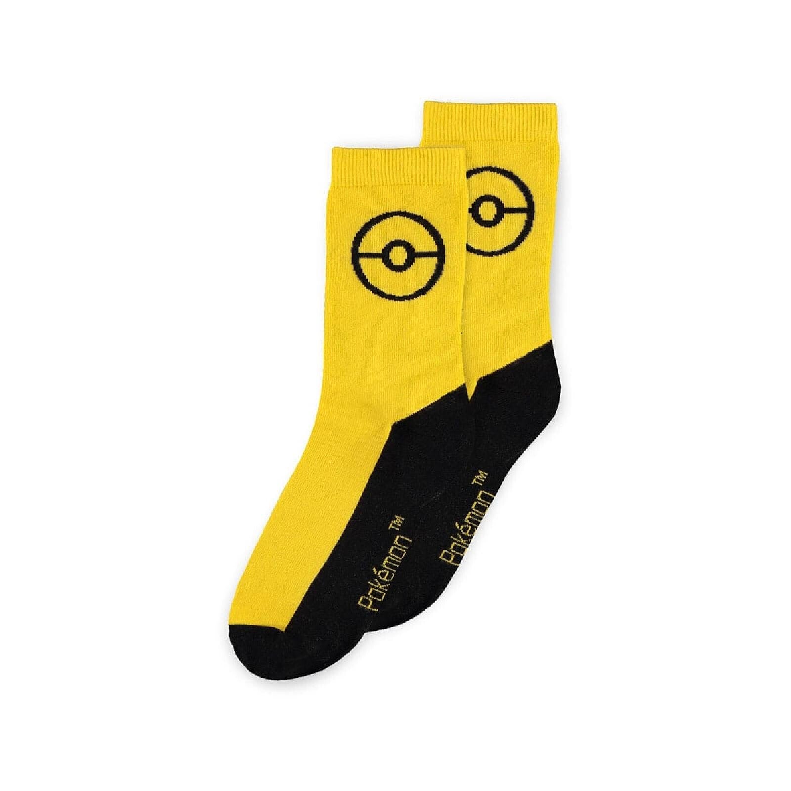 Pokémon - Pack de 3 paires de chaussettes pour homme Pikachu (Taille 43-46) - flash vidéo