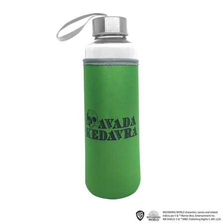 Wizarding World - Harry Potter - Bouteille d'eau en verre - Avada Kedavra - flash vidéo