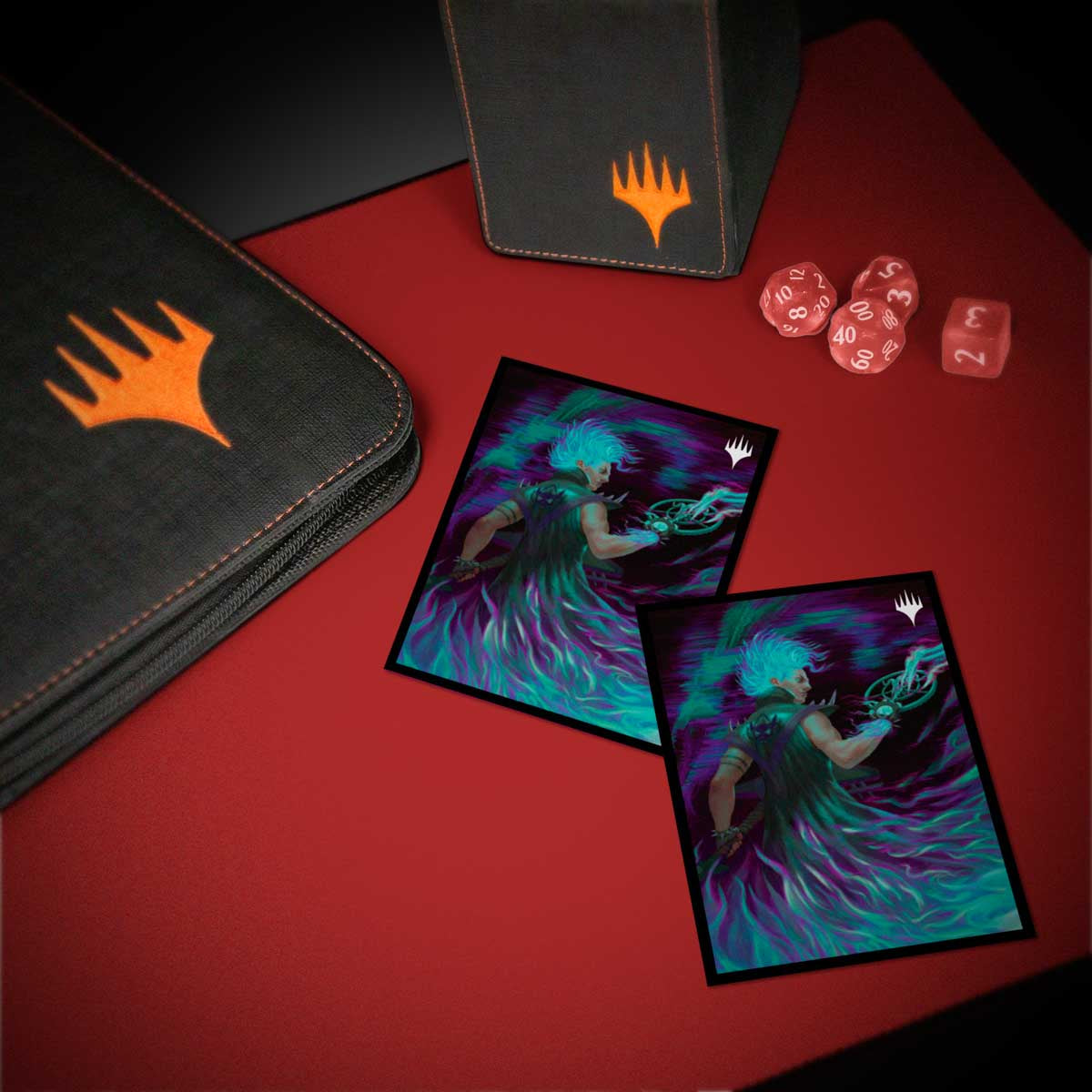 Ultra Pro - Magic: The Gathering - Aetherdrift - Sachet de 100 protèges cartes standard Winter, Cursed Rider (66 x 91 mm) - flash vidéo