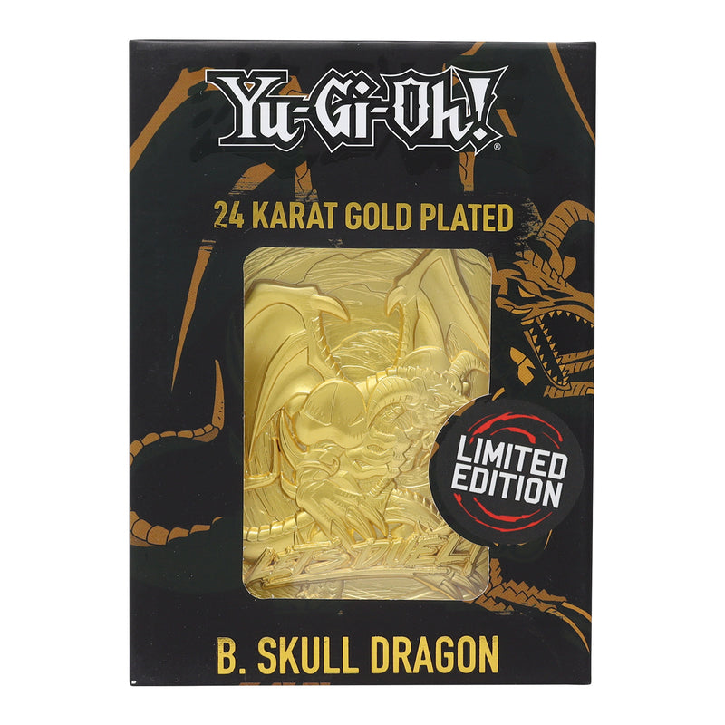 Yu-Gi-Oh! - Lingot Plaqué Or 24 Carats "Dragon Crâne Noir" en Édition Limitée