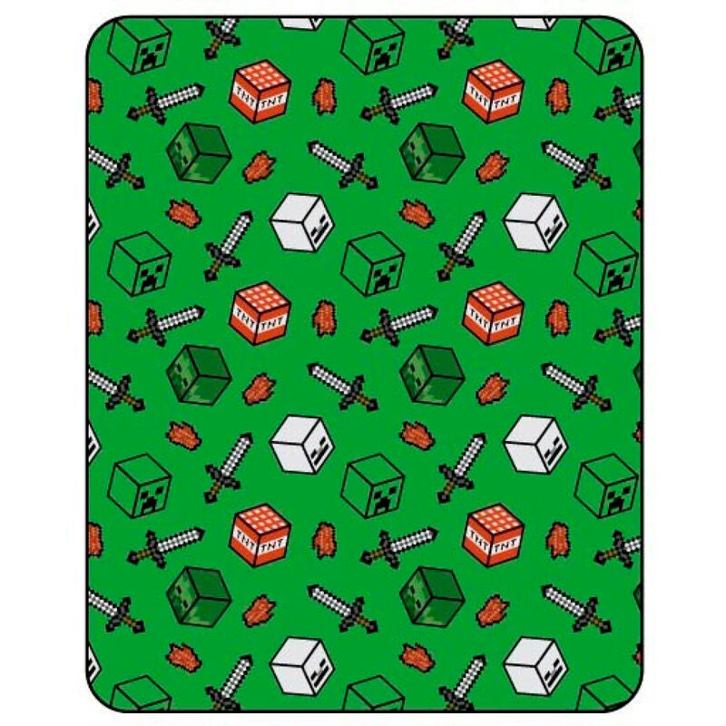 Minecraft -  Couverture en flanelle Symboles (110x150cm)