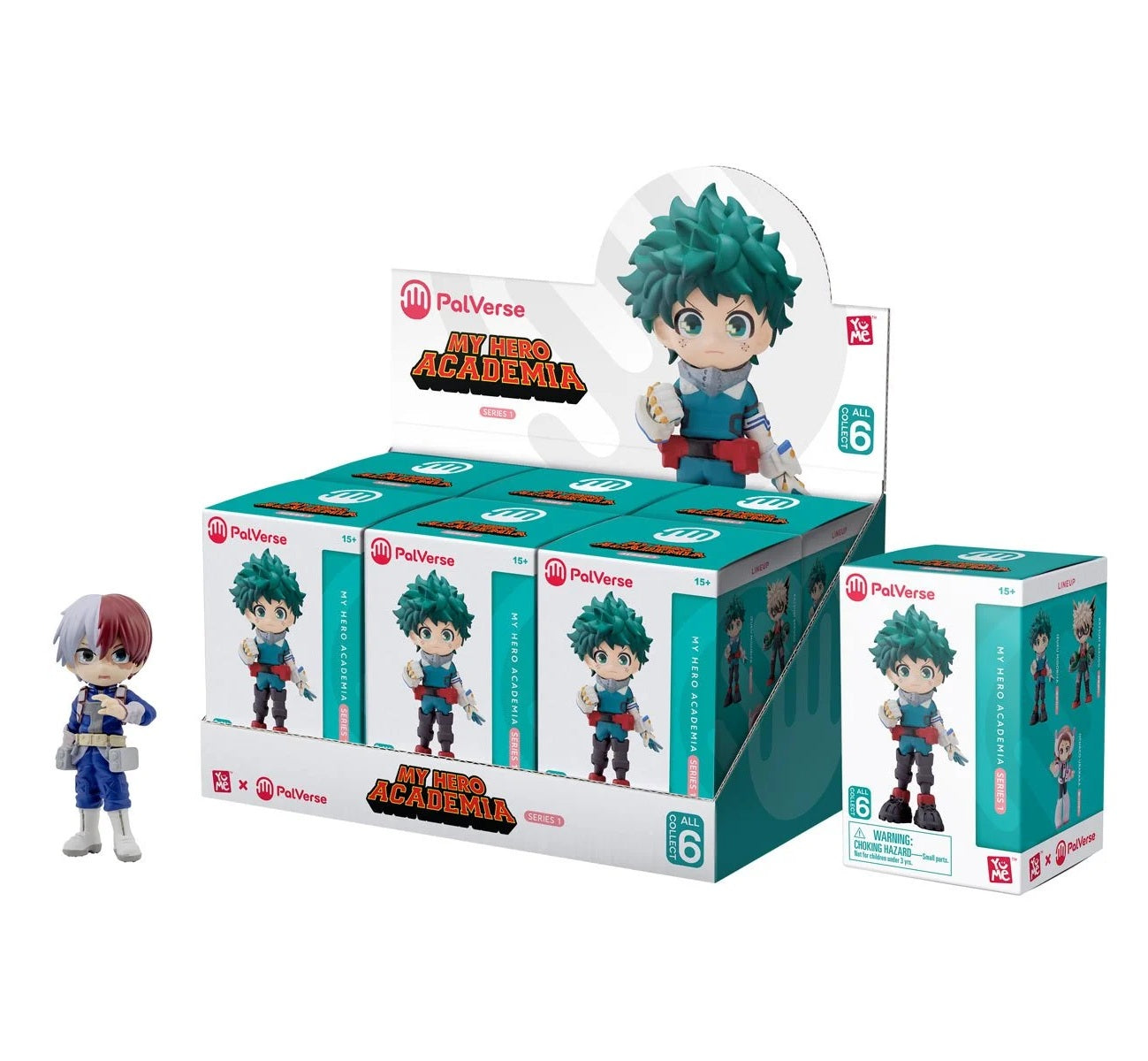 YuMe Anime Figures Blind Box - Display de figurines My Hero Academia (6 unités)