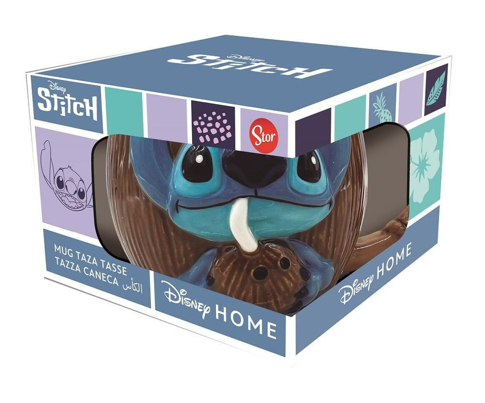 Disney - Tasse 3D en céramique Stitch Noix de Coco - 414ml