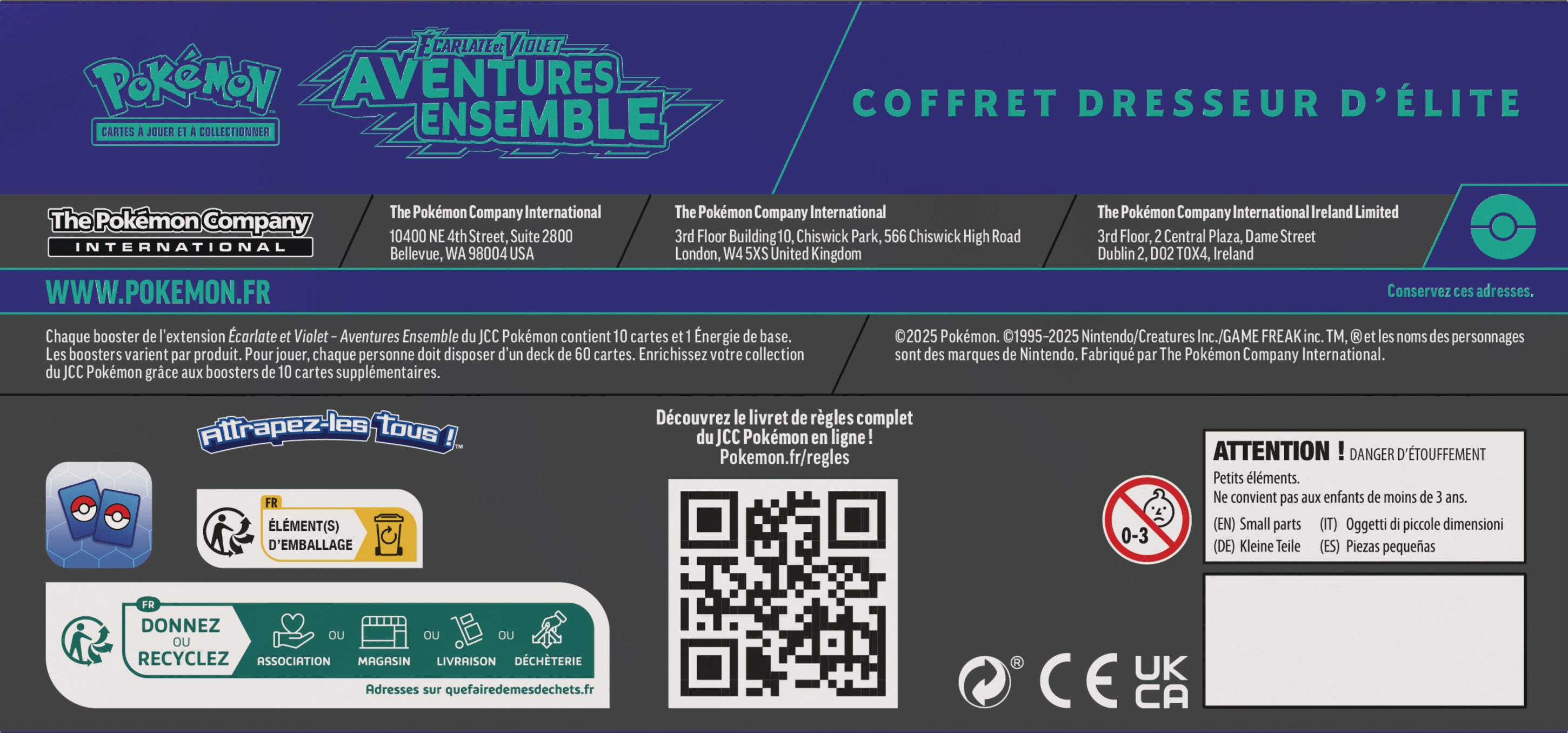 Pokémon JCC - Écarlate et Violet - Coffret Dresseur d'Élite EV09 Aventures Ensemble - flash vidéo