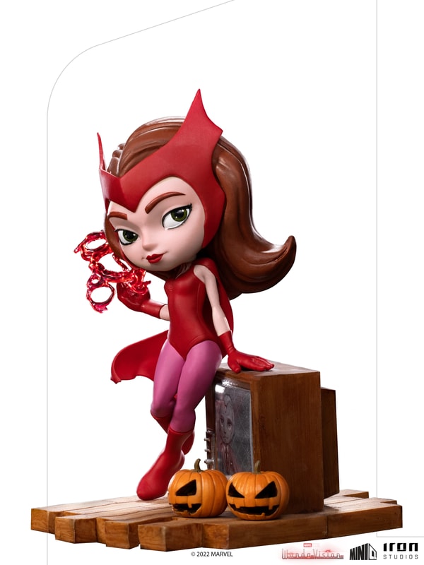 Iron Studios - MiniCo - Marvel - WandaVision - Wanda (Halloween Version) Statue 15cm - flash vidéo