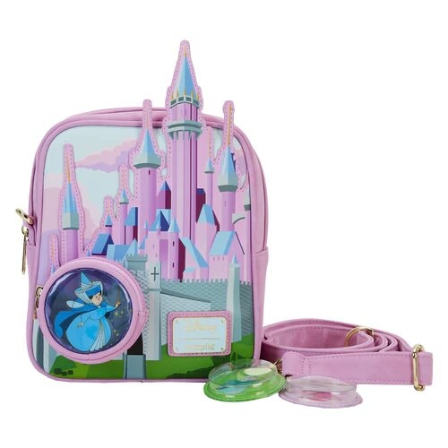 Loungefly: Disney - Sleeping Beauty - Sained Glass Castle Crossbody Bag - flash vidéo