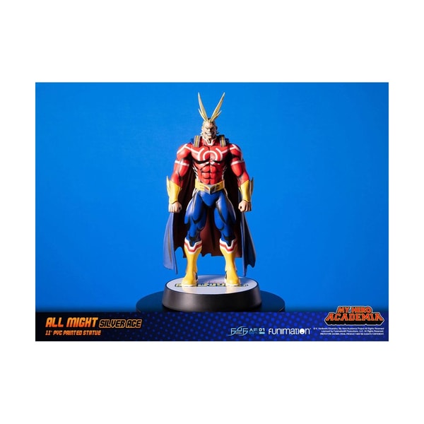 First 4 Figures - My Hero Academia - All Might Silver Age Statue Edition Standard 28cm - flash vidéo