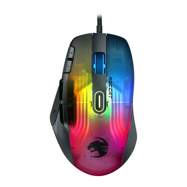 Roccat - Souris de jeu ergonomique personnalisable de nouvelle génération Kone XP avec éclairage 3D Noire - flash vidéo
