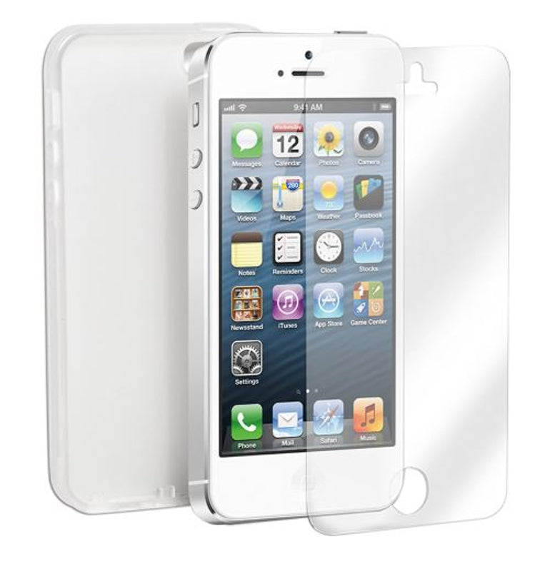 CAMPUS "FlexShield" Coque silicone Blanc/Transparent pour iPhone 5