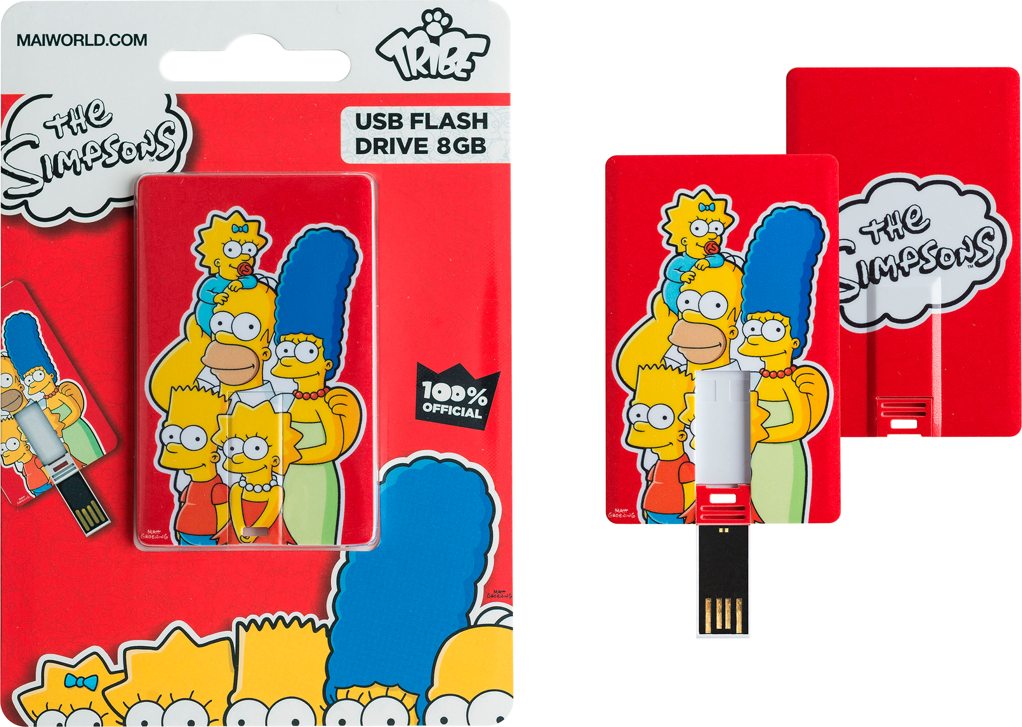 Tribe Les Simpson - USB Iconic Card Famille 8GO - flash vidéo