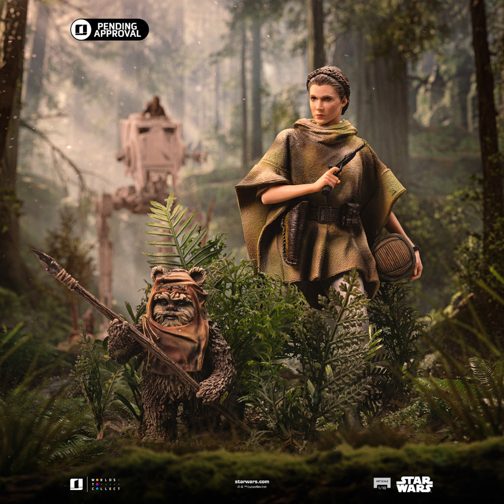 Iron Studios - Art Scale 1/10 - Star Wars : Episode VI - Le Retour du Jedi - Leia et Wicket Statue 20cm