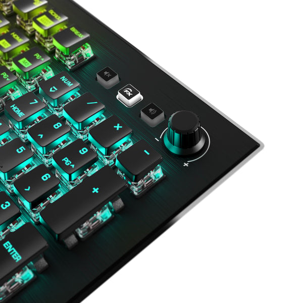 Roccat - Clavier de jeu mécanique optique Vulcan Pro AIMO avec éclairage RGB - Disposition QWERTY américaine - flash vidéo