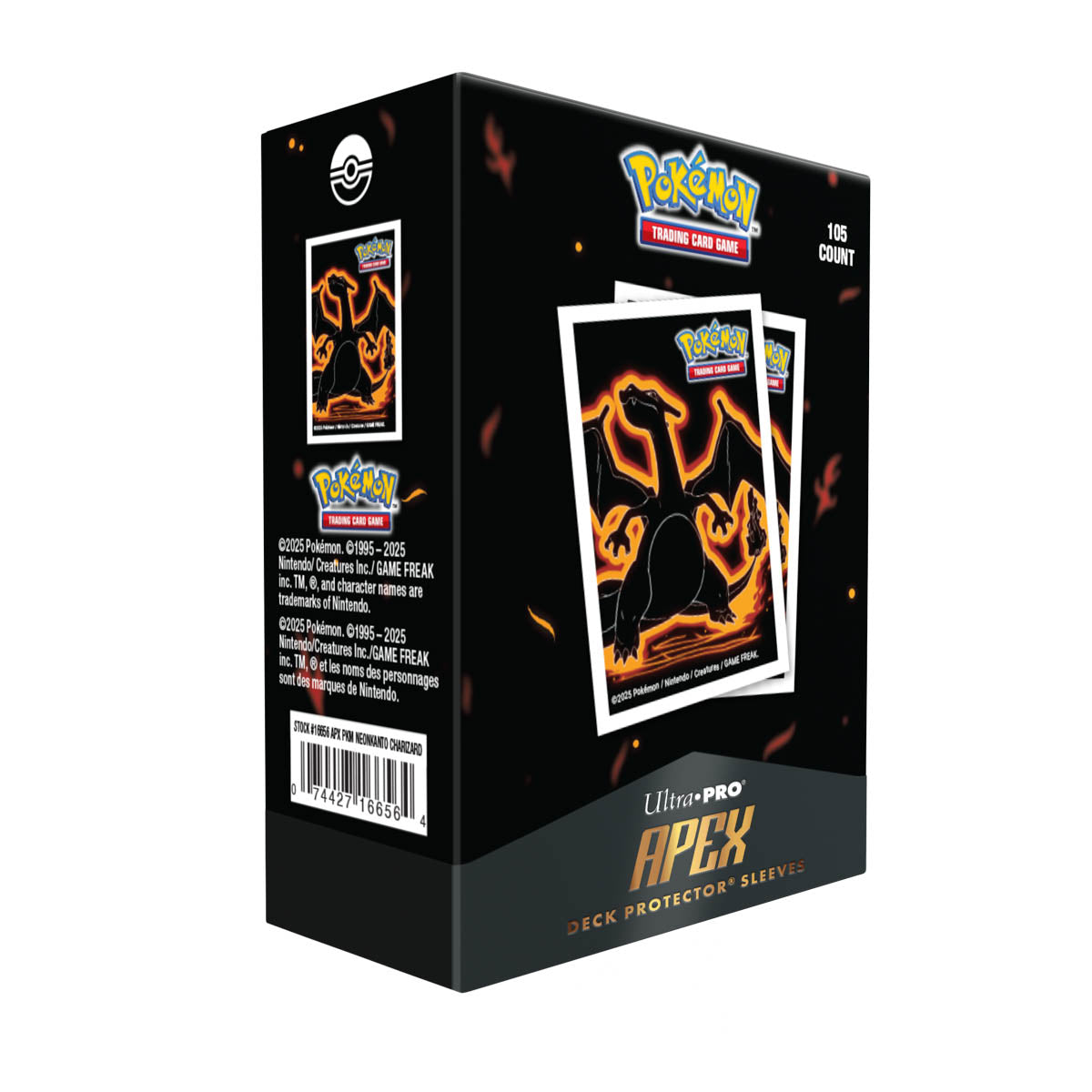 Ultra Pro - Pokémon JCC - Sachet de 105 protèges cartes Apex Neon Kanto Dracaufeu