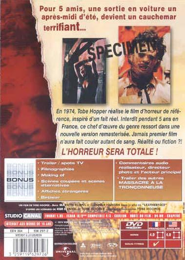 Massacre à la tronçonneuse [DVD]