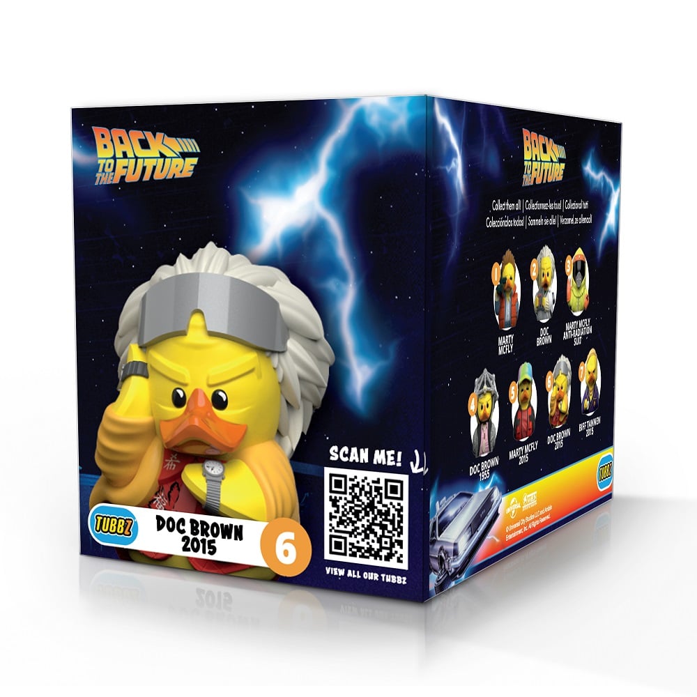 Numskull - Best of TUBBZ Boîte Canard de bain - Retour vers le Futur - Doc Brown 2015 - 9cm - flash vidéo