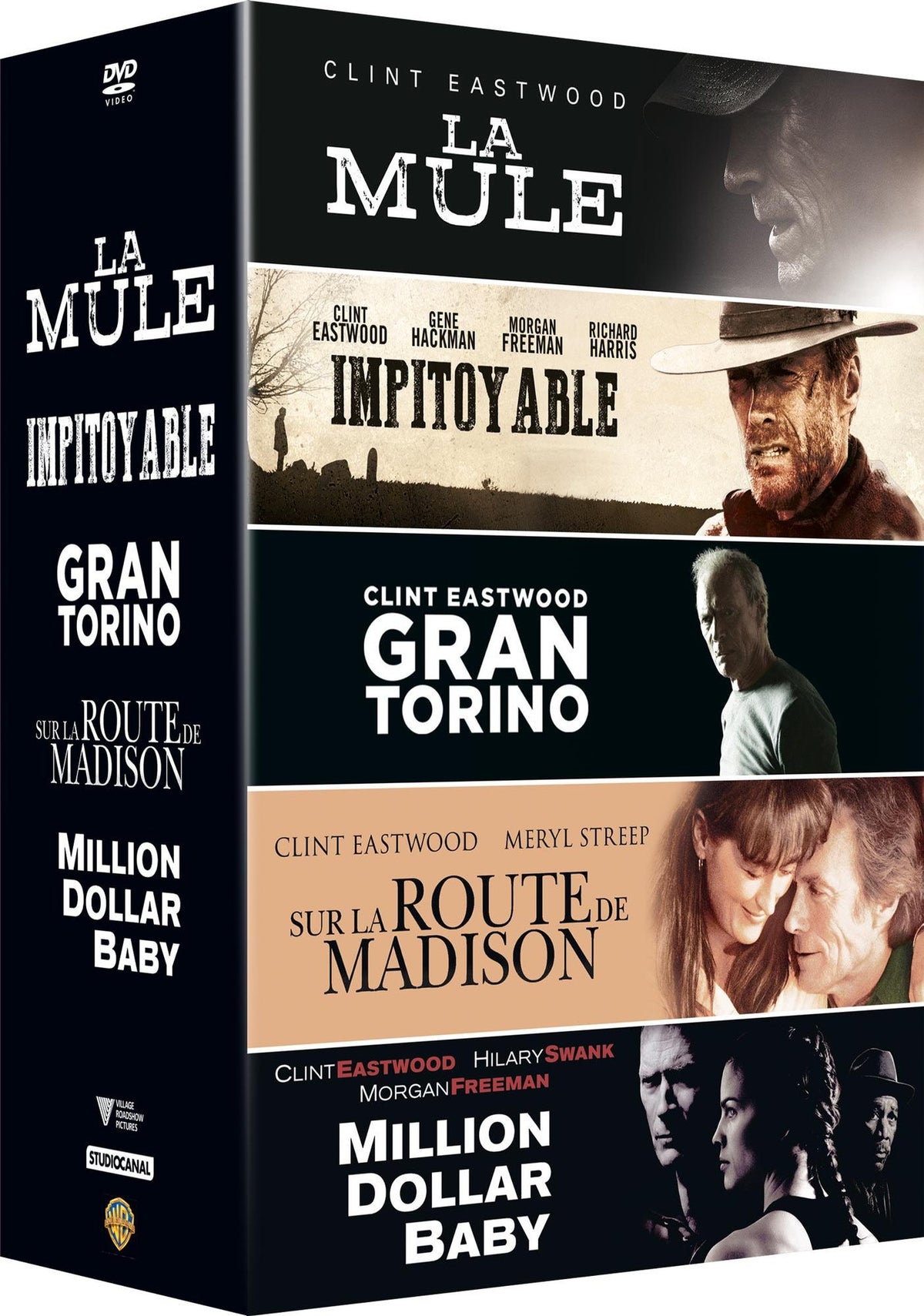 Clint Eastwood acteur - Coffret : La Mule + Gran Torino + Million Dollar Baby + Impitoyable + Sur la route de Madison [DVD]