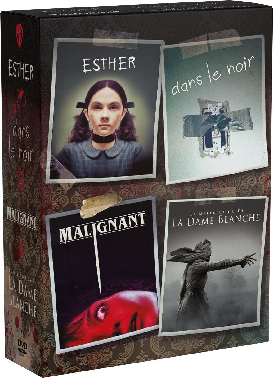 Films d'horreur - Coffret : Esther + Dans le noir + La Malédiction de la Dame Blanche + Malignant [DVD]
