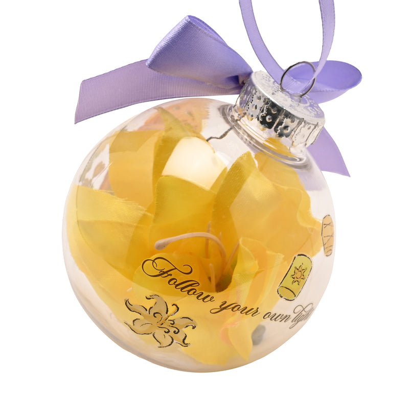 Disney - Princesse - Boule de Noël avec des Fleurs Artificielles - Raiponce