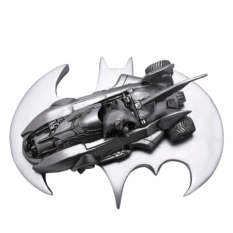 Warner Bros - Batman - Batman et Batmobile Statue 9cm