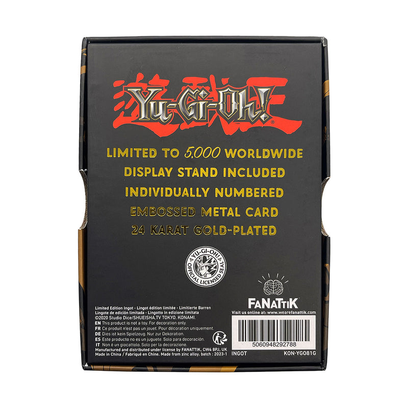 Yu-Gi-Oh! - Lingot Plaqué Or 24 Carats "Épéiste Silencieux" en Édition Limitée