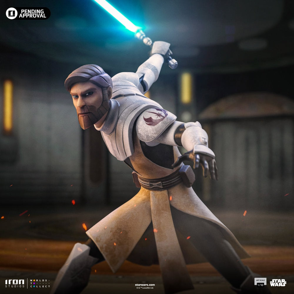 Iron Studios - Art Scale 1/10 - Star Wars : The Clone Wars - Obi-Wan Kenobi Statue 27cm
