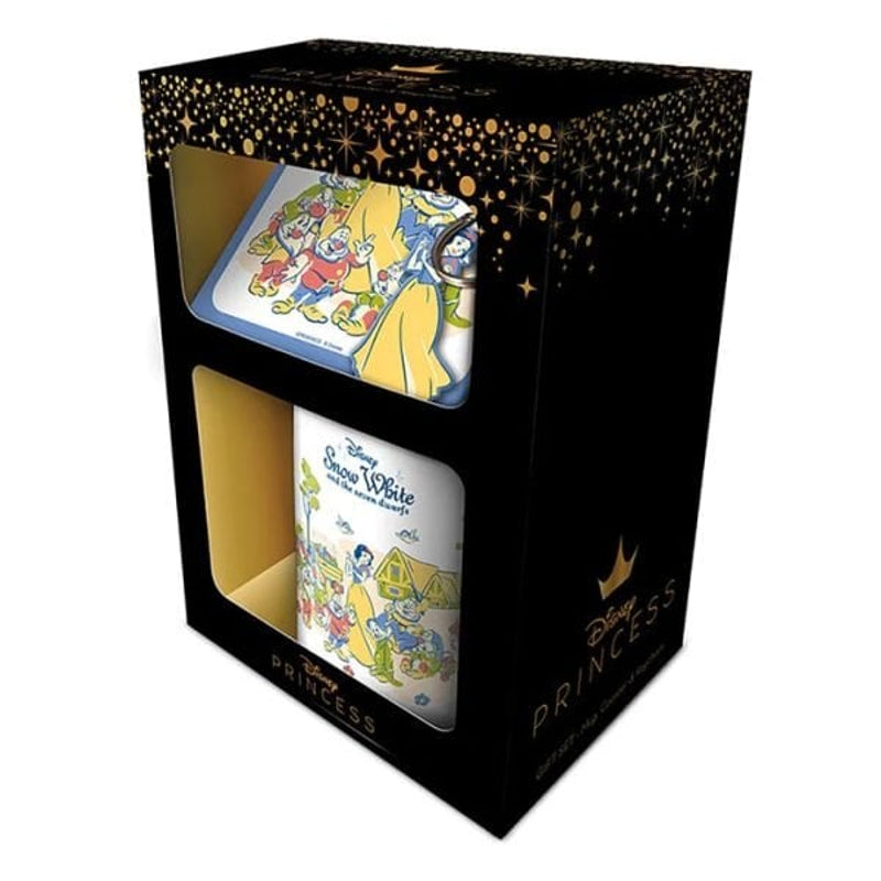 Disney - Blanche-Neige et les Sept Nains - Coffret cadeau Mug + Dessous de verre + Porte-clef "Pastel Princess"