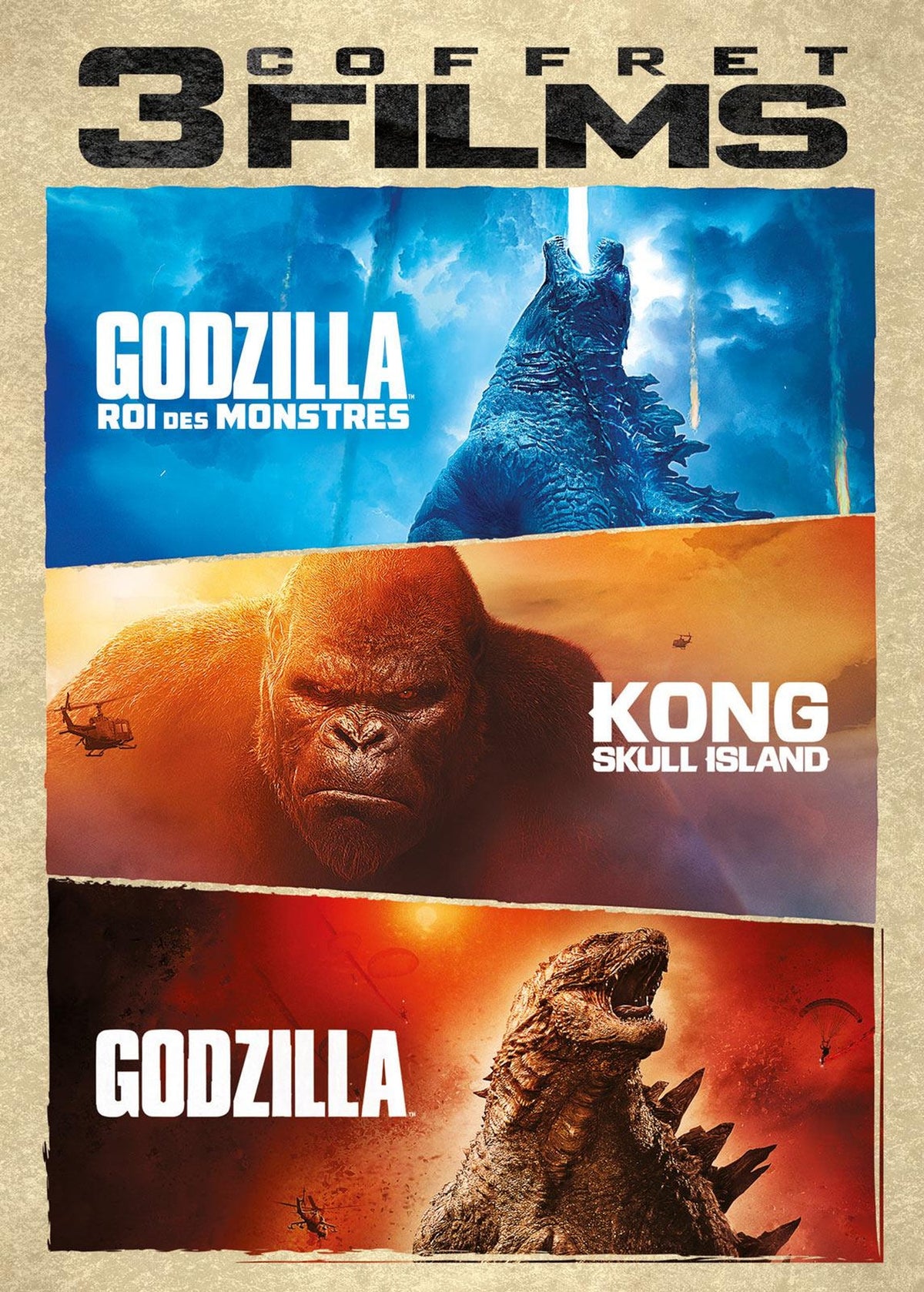 Godzilla + Godzilla : Roi des monstres + Kong : Skull Island [DVD]