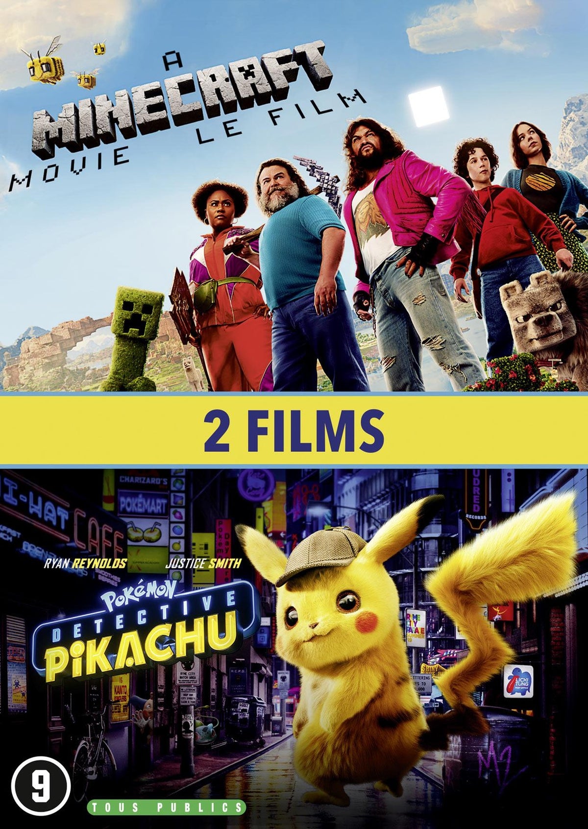 Minecraft, le film + Pokémon - Détective Pikachu [DVD]