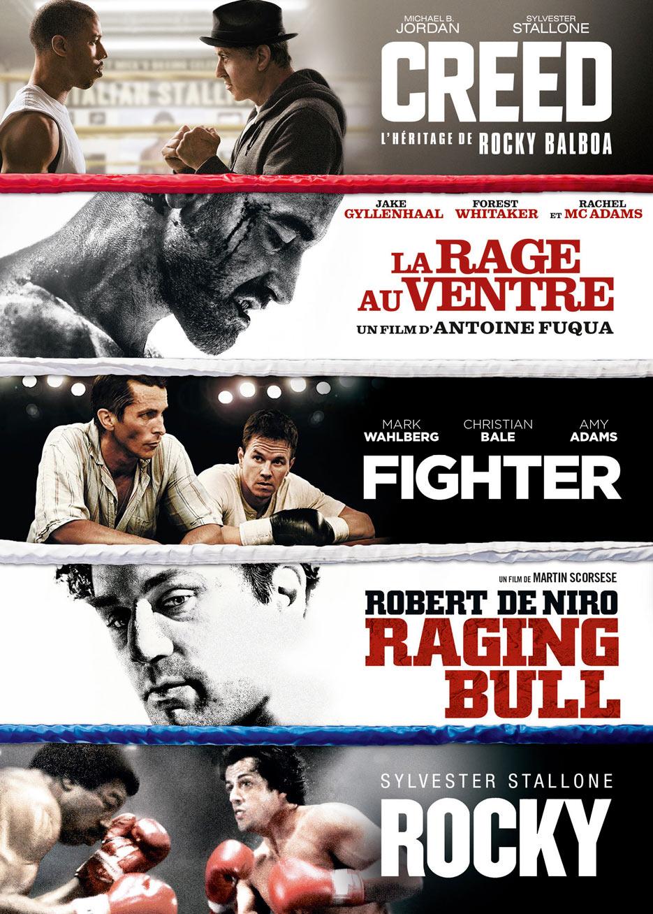 Coffret : Rocky + Creed + Raging Bull + Fighter + La Rage au ventre [DVD]