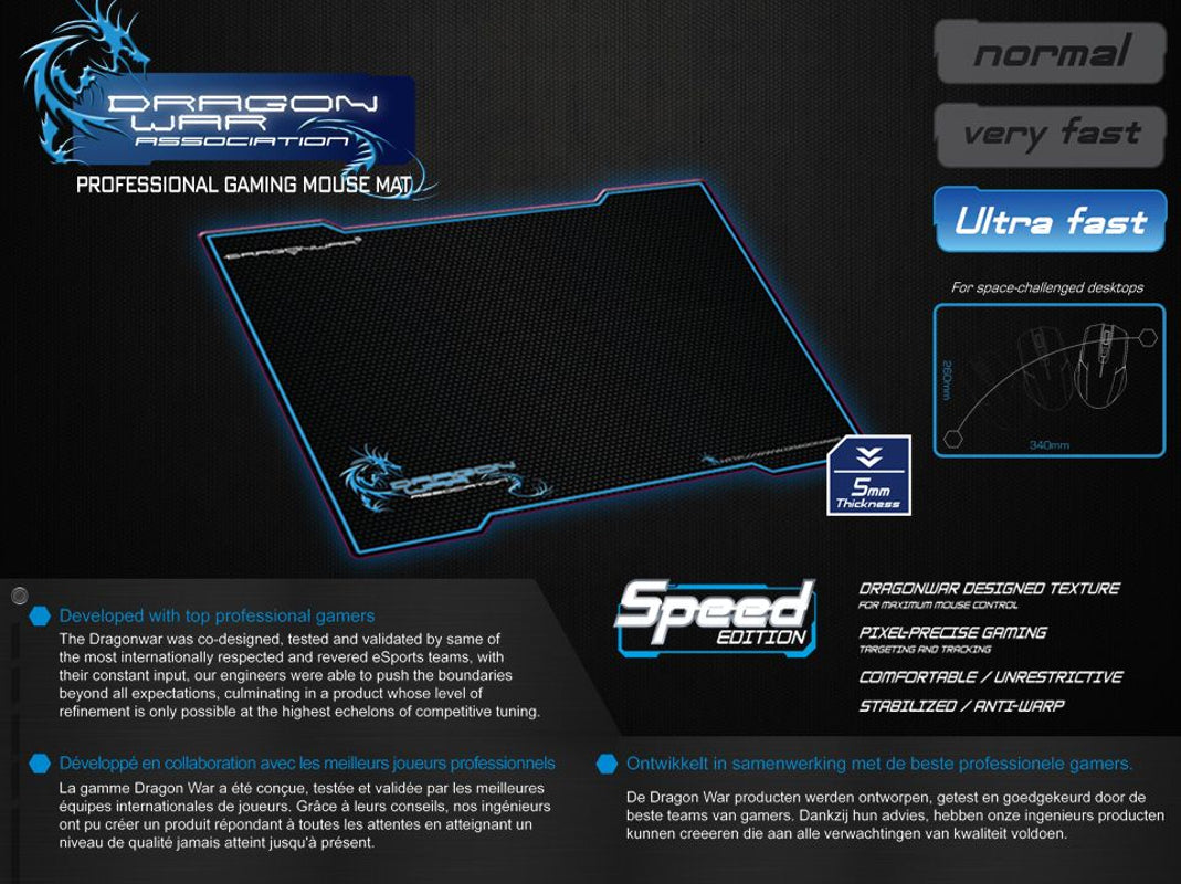 Dragonwar Gaming Mousepad Speed Edition