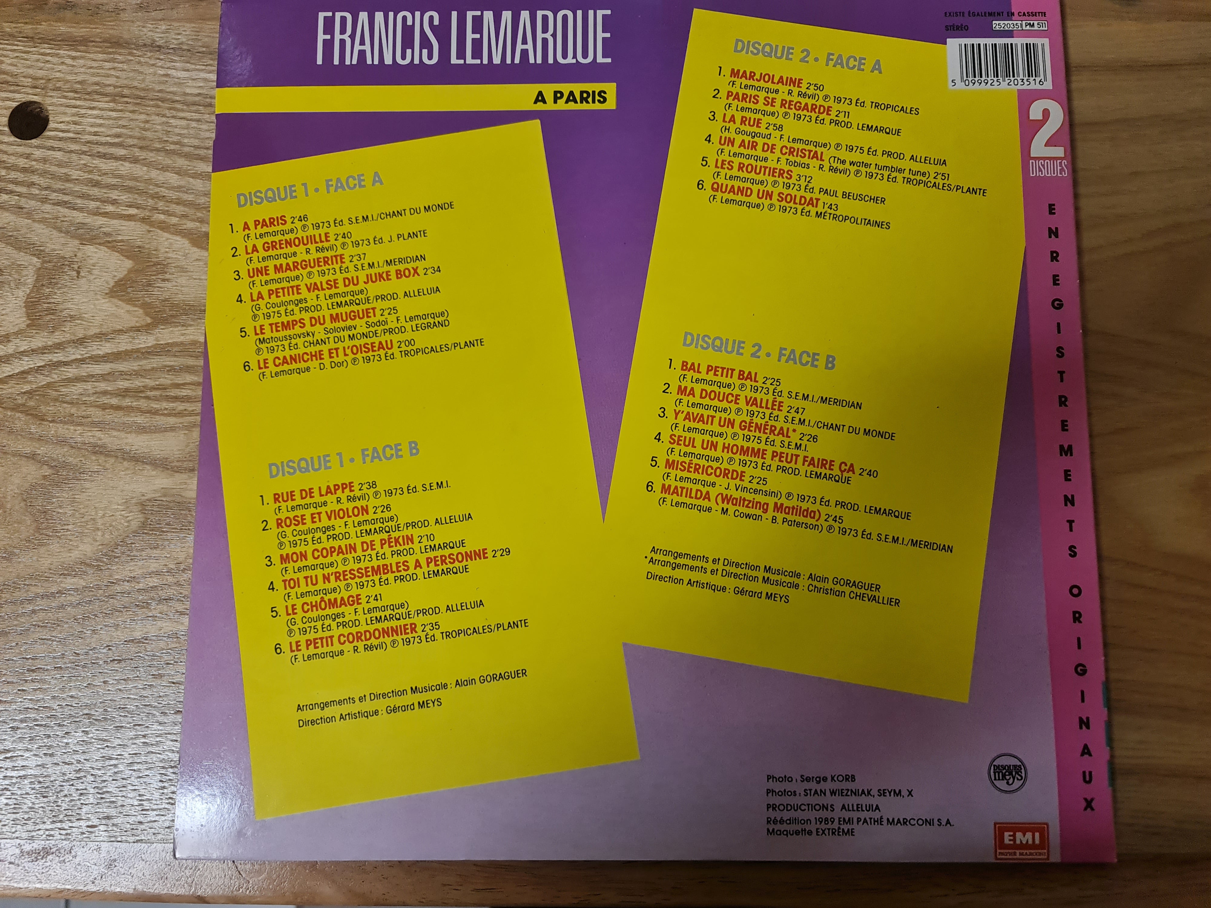(occasion) Francis Lemarque – A Paris [Vinyle 33 Tours]