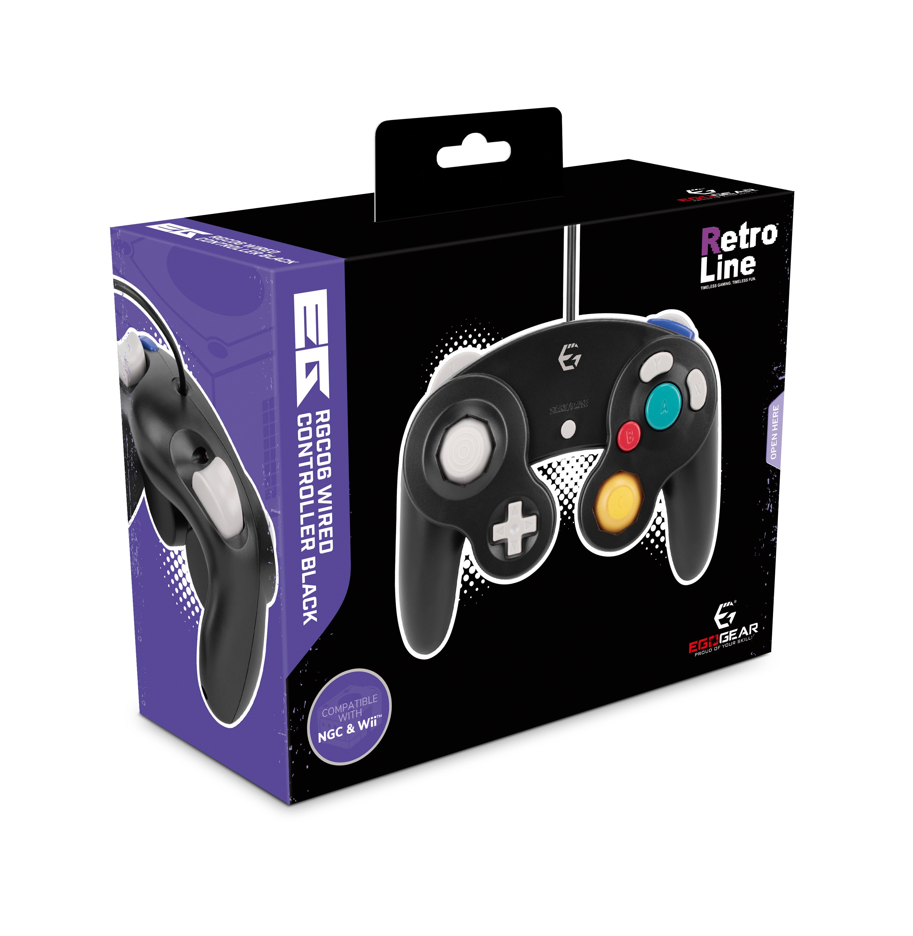 EgoGear - Manette filaire RGC06 Noire pour GameCube