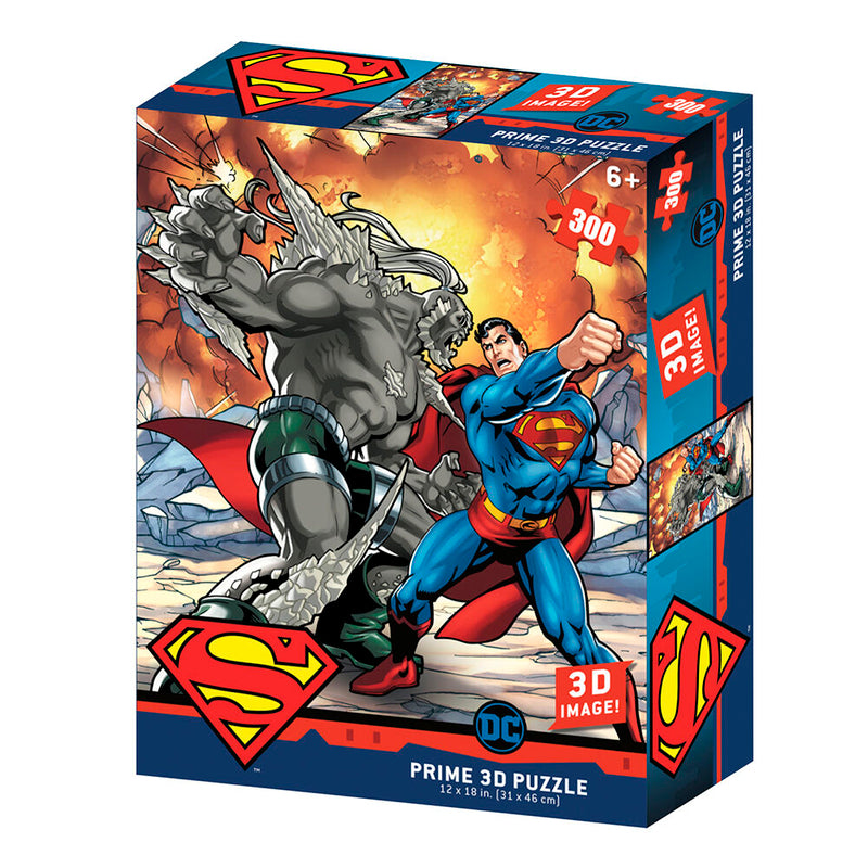DC Comics - Puzzle lenticulaire Superman contre Doomsday 300 pcs 46x31 cm