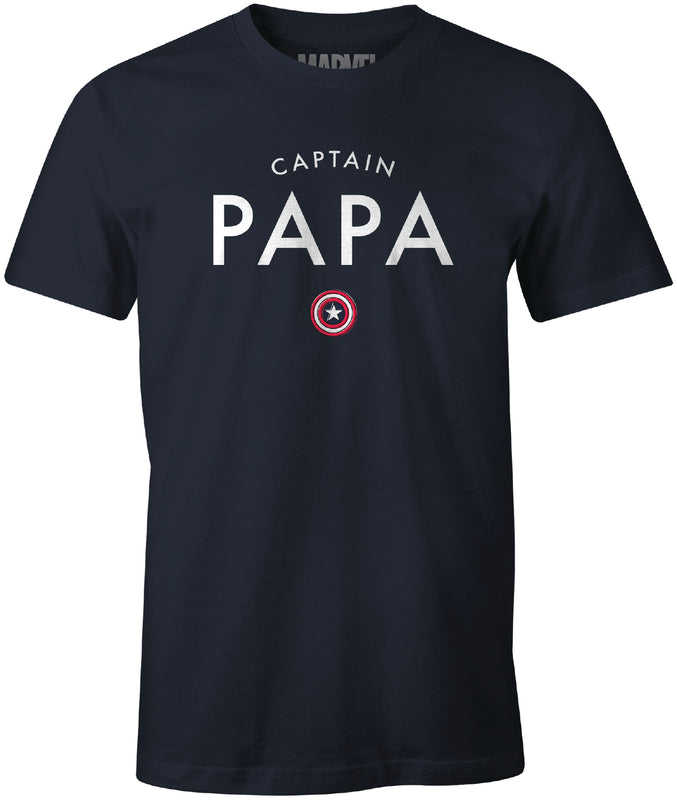 Marvel - T-Shirt Noir Captain Papa - S