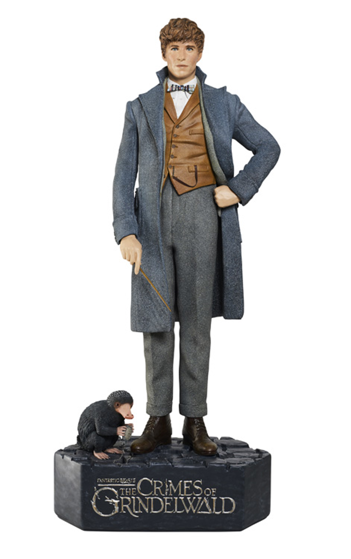 Les Animaux fantastiques : Les Crimes de Grindelwald - Statue taille réelle Norbert Dragonneau (Niffleur et base incluse) - flash vidéo