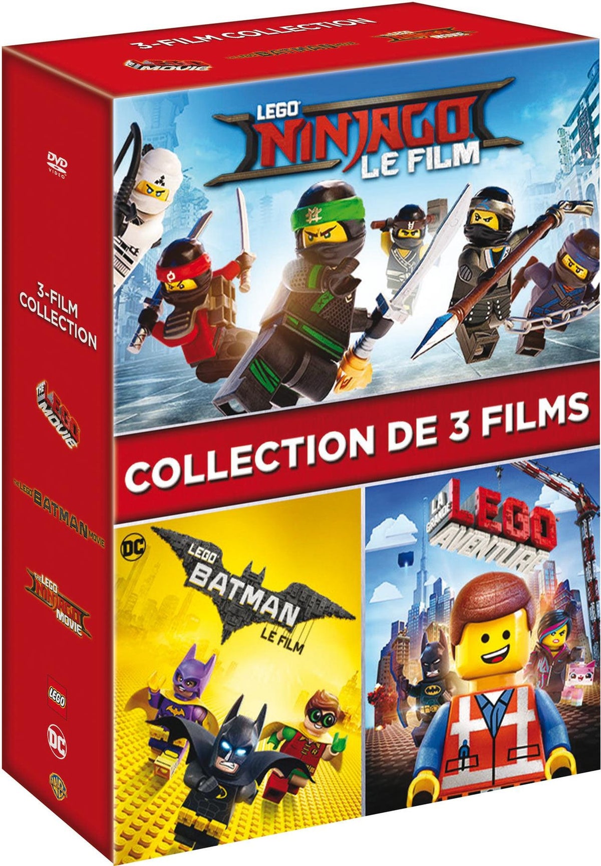 Les films Lego - L'intégrale 3 films : Lego Batman, le film + La Grande Aventure Lego + Lego Ninjago, le film [DVD]