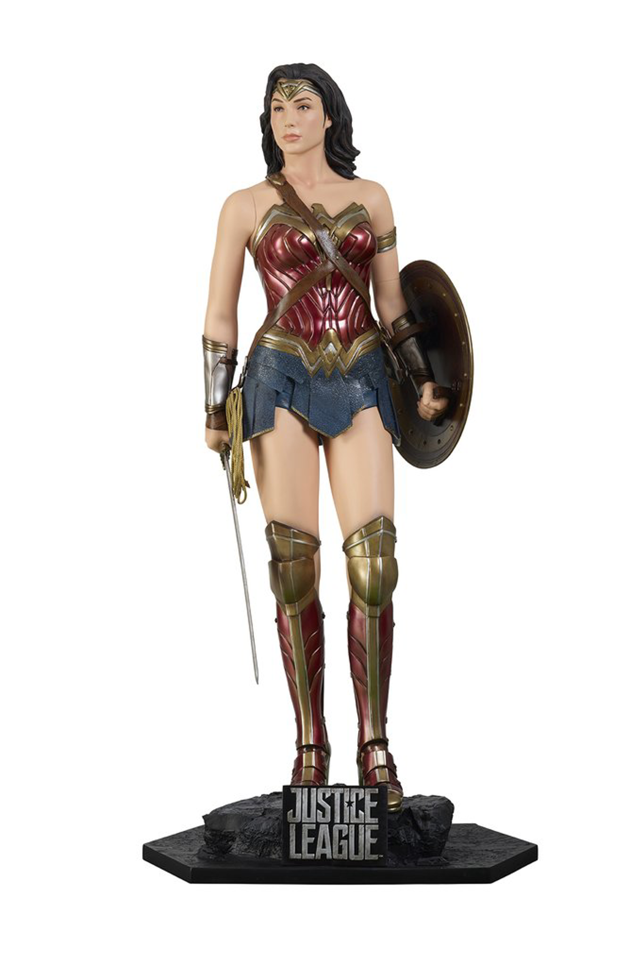Justice League - Statue taille réelle Wonder Woman (Base incluse) - flash vidéo