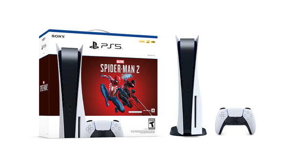 PlayStation 5 White + Marvel's Spider-Man 2 Voucher - flash vidéo